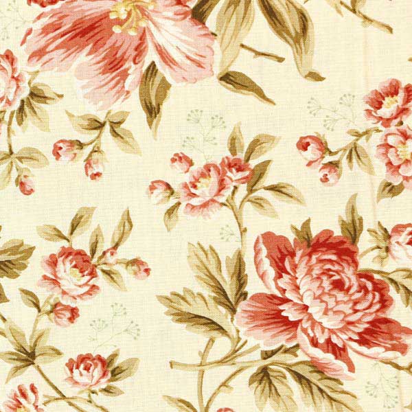 Andover Crystal Farm Fabrics by Edyta Sitar for Laundry Basket Quilts - A-8614-L Rose Wheat